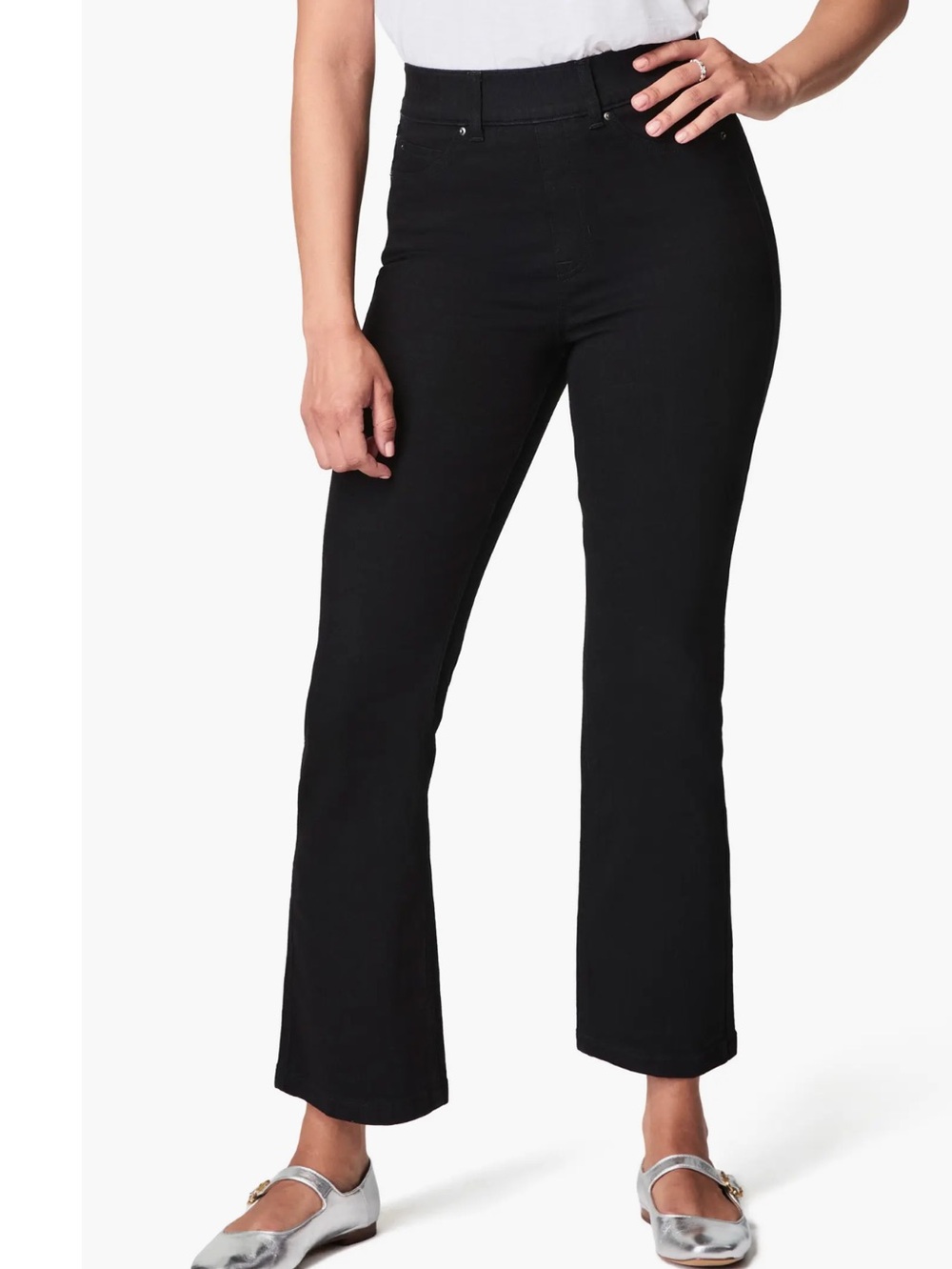 SPANX EveryWear Kick Flare Jeans Black Size M
